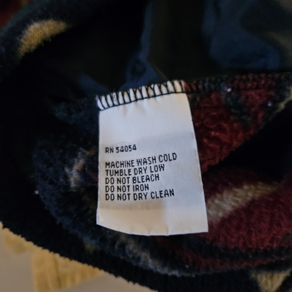 Vintage Bugle Boy 1/4 Zip Fleece Mens Med Aztec Print 90s Y2K - Picture 6 of 6